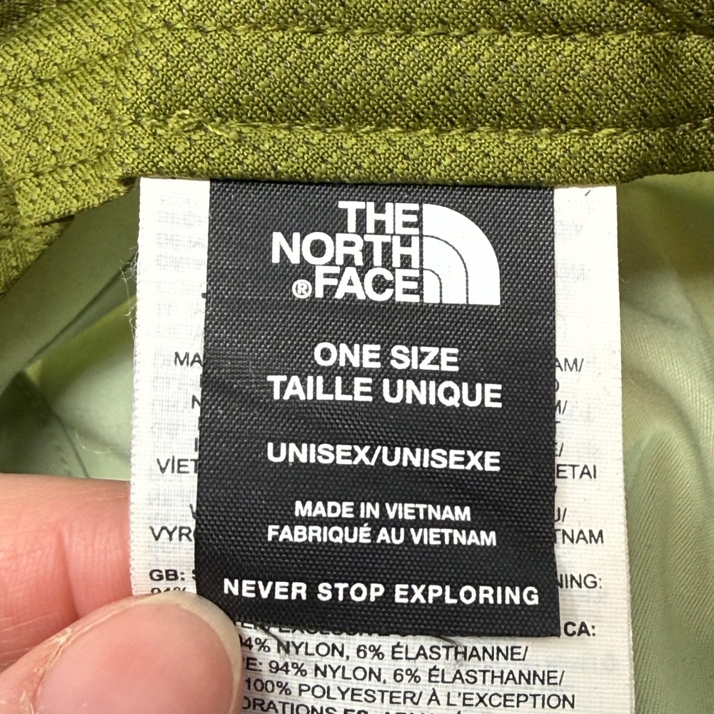 The North Face Class V Camp 5 Panel Hat Cap Sage Olive Green Mesh Adjustable Cap - Picture 9 of 11